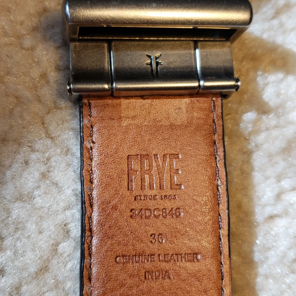 Frye Reversible Black Brown Leather Men's Belt